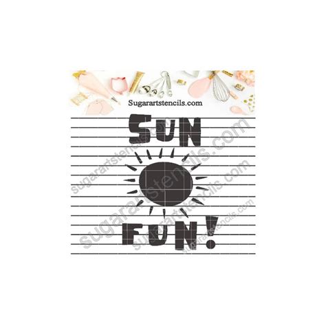 Take a look at our collection and see how nautical patterns can make a splash in your home decor!. Summer beach themed cookie Stencil Sun fun NB1268