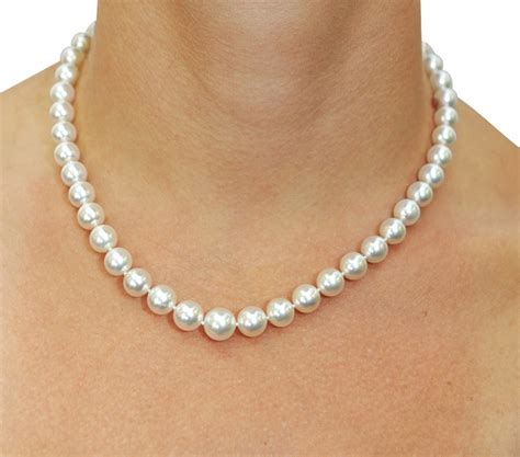 8 10mm White South Sea Pearl Necklace Aaaa Quality