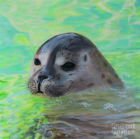 Sea Lion I Painting By Bs Leoni Pixels