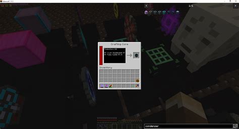 Condenser recipe showing up, but not crafting/using rf ...