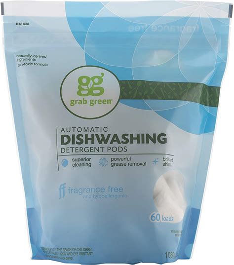 Grab Green Natural Dishwasher Pods 60 Count