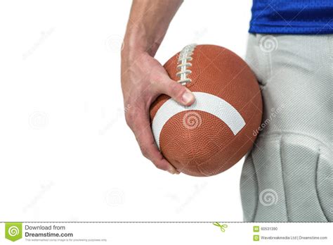 Close Up Of Sports Player Holding Ball Stock Photo Image Of Ball