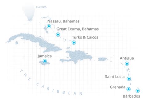 Sandals Resorts Locations Map Map Of The World
