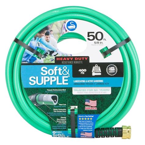 Swan Soft And Supple 58 In X 50 Ft Heavy Duty Water Hose Csnss58050 The Home Depot