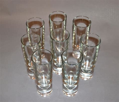 Set Of 8 Carlo Moretti Modern Heavy Blown Glass Drinking Glasses