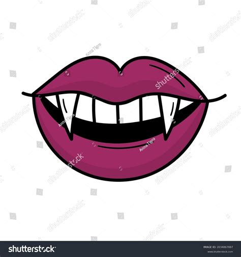 vampires mouth sharp fangs purple lips stock vector royalty free 2034867887 shutterstock