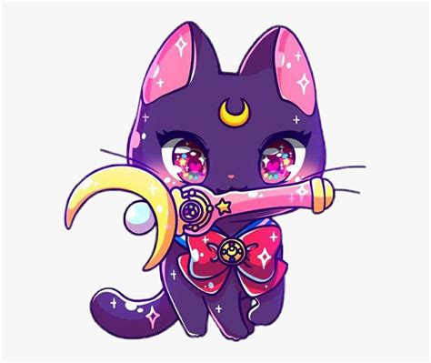 Jenniillustrations Sailormoon Luna Cat Gato Kawaii Luna Chibi