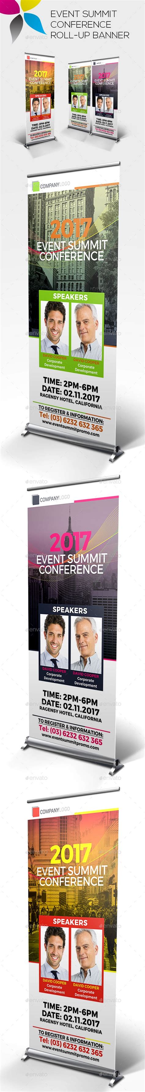 Event Summit Conference Roll Up Banner By Inddesigner Banner Size