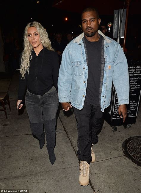 Kim Kardashian And Husband Kanye West Coordinate In Denim