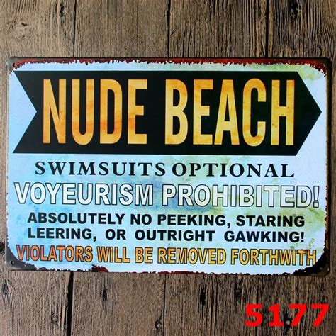 Nude Beach Sign Humorous Signs Signs From Vintage Garage Signs My Xxx Hot Girl