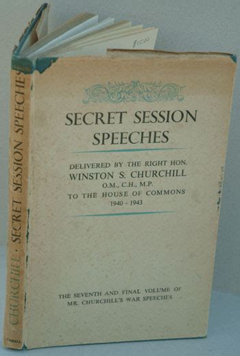 Secret Session Speeches Winston S Churchill