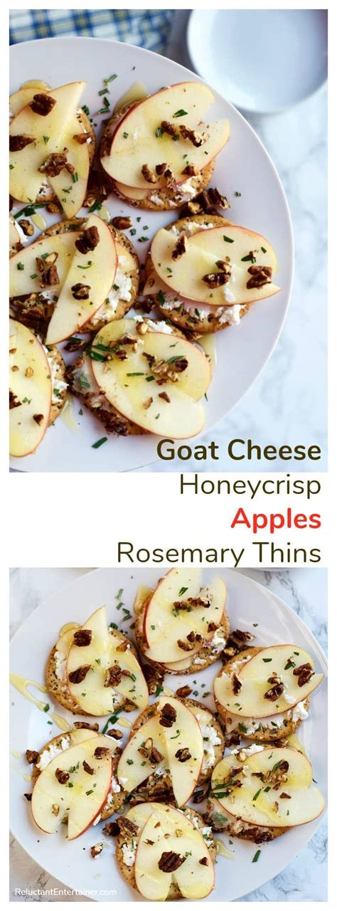 Whisk and refrigerate until ready to use. Goat Cheese Honeycrisp Apples Rosemary Thins | Diy food ...