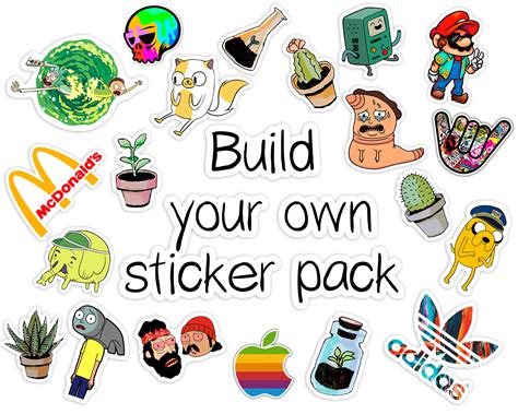 Custom Sticker Pack Funny Stickers Vinyl Stickers Pack Cute Etsy