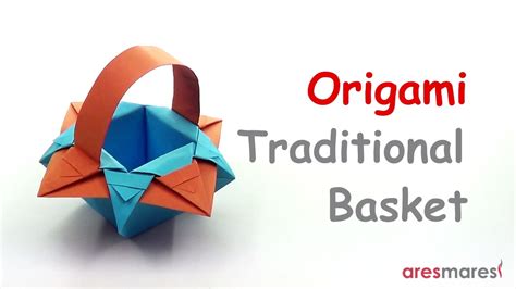 Origami Traditional Basket Easy Modular Youtube