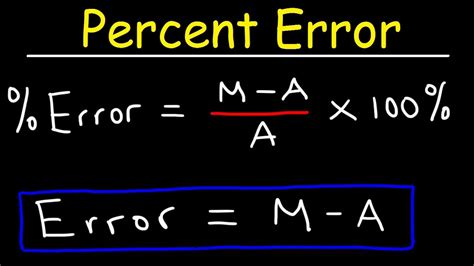 The computation of percentage error involves the. Equation That Is Used To Calculate Percentage Error - Tessshebaylo