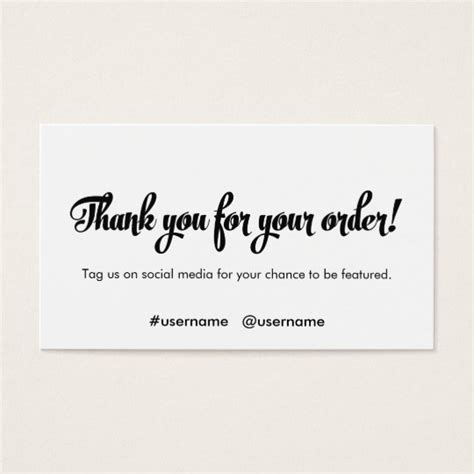 Home printer friendly and don't use much ink. Thank You for your Order Customer Loyalty Business Card | Zazzle.com
