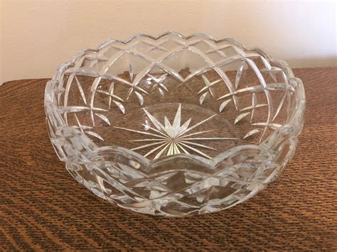 Crystal Bowl With Scalloped Edge Etsy