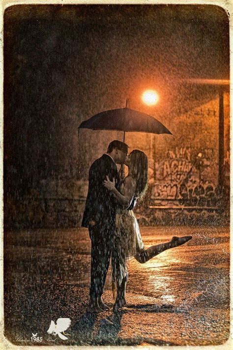 Shadow1985bird Romantic Kissing Kissing In The Rain Dancing In The
