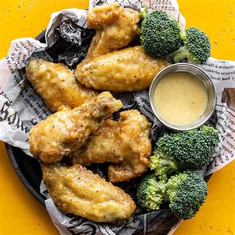 Honey Mustard Chicken Wings Oven Baked Crispy Budget Bytes