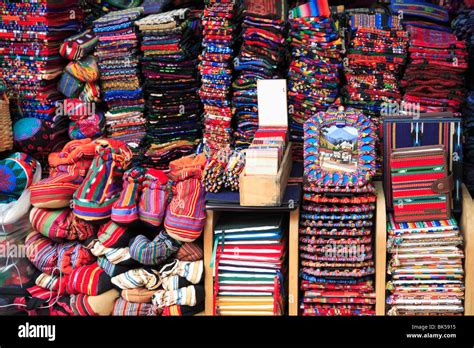 Textiles Souvenirs Handicraft Market Antigua Guatemala Central
