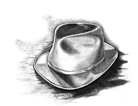 Fedora In Charcoal Drawing By Deb Johnston Pixels