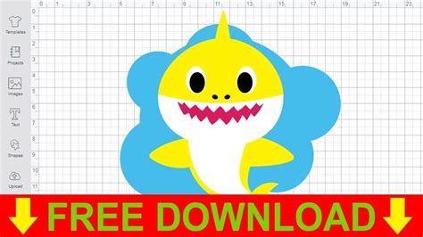 Baby Shark Svg Free Cut File For Cricut Youtube