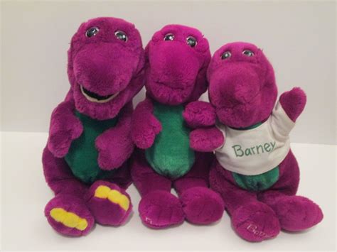 Vintage Barney The Purple Dinosaur Plush Toy Lot By Hyacinthsomber