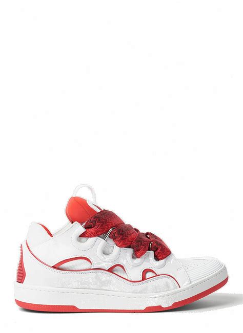 Lanvin Curb Sneakers In Red Lanvin