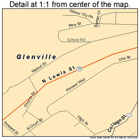 Glenville West Virginia Street Map 5432044
