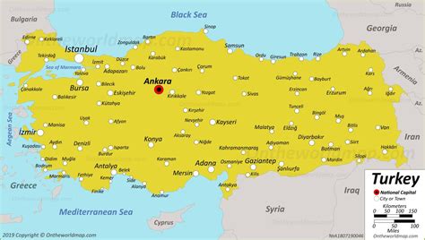 Map Of Turkey With Cities Map Of West