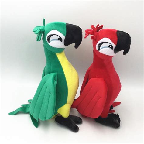 2pcs Blu And Jewel 30cm Rio Plush Toy Parrot Bird Stuffed Animal Doll For
