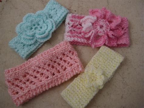 Four New Knit Baby Headbands Craftsy Baby Knitting Patterns