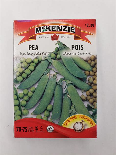 Mckenzie Seed Pea Sugar Snap Edible Pod Winnipeg Greenhouses And