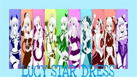 All Lucy Star Dress Forms Fairy Tail Youtube
