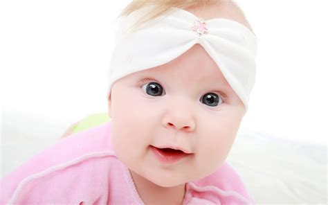 Baby Wearing Pink Clothes And White Headband Hd Wallpaper Wallpaper Flare