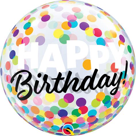 22 Single Bubble Balloon Birthday Colorful Dots Bargain Balloons Usa