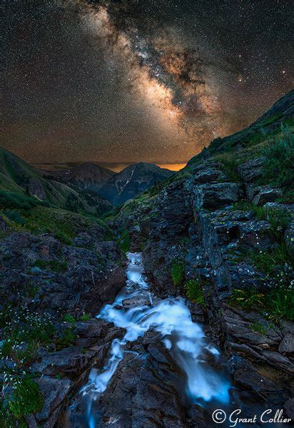 Milky Way Over The Rocky Mountains Night Landscape