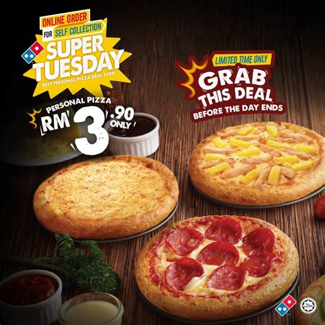 Get 50% off + more at domino's with 68 coupons, promo codes, & deals from giving assistant. Domino : Super Tuesday! Personal Pizza RM3.90 Only! - Food ...
