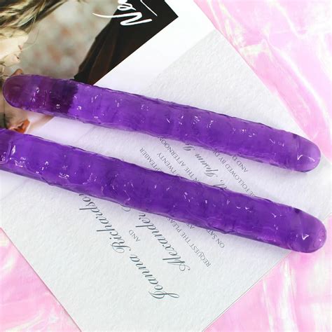 Flexible Soft Jelly Dildo Double Dildo For Women Vagina Anal Double Ended Dong Artificial Penis