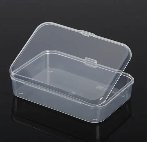 New Arrival 2pcs Clear Plastic Transparent With Lid Storage Box