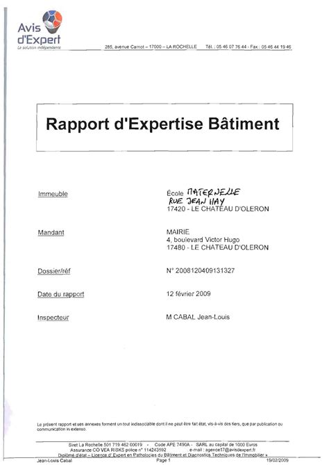 Calaméo Rapport d Expertise Batimant