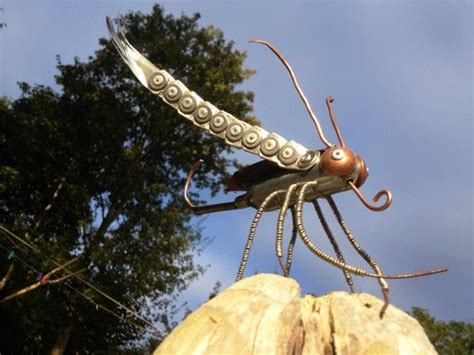 Metal Bug Garden Sculpture Scrap Metal Recycled Garden