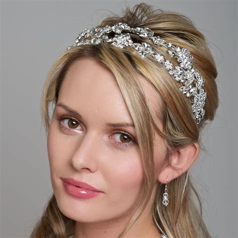 Bridal Headband Tiara Diamante Rhinestone Wedding Hair Piece Bridal Headpiece Romantic