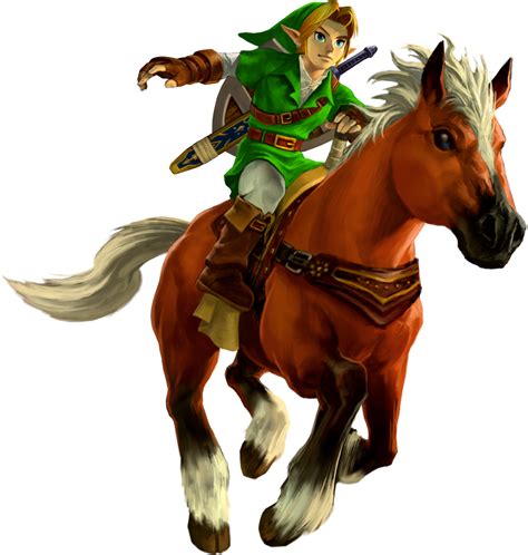 Image Ocarina Of Time 3d Artwork Adult Link Riding Epona Official