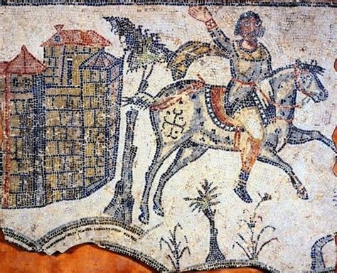 A Mosaic From Carthage Depicting A Vandal Horseman Around 6th Century