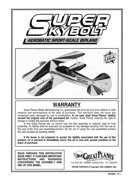 Skybolt Manual Pdf Aircraft Manufactured Goods
