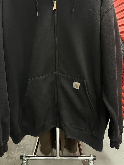 Carhartt K122 Blk Black Full Zip Original Fit Hoodie Mens Size 4xl Ebay