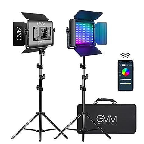 Gvm Rgb Led Video Light With Lighting Kits 680rs 50w Led Panel Light