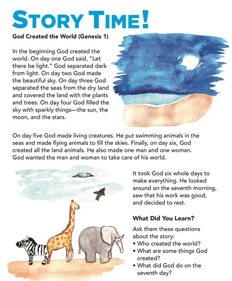 We need to capture their attention and bring them back wanting more of god's word! Creation Preschool Bible Lessons. Easy Kids Bible Story for Children's church lessons, Children ...