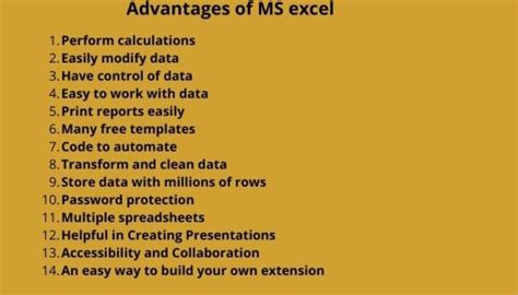 List Of Top 15 Advantages Of Ms Excel